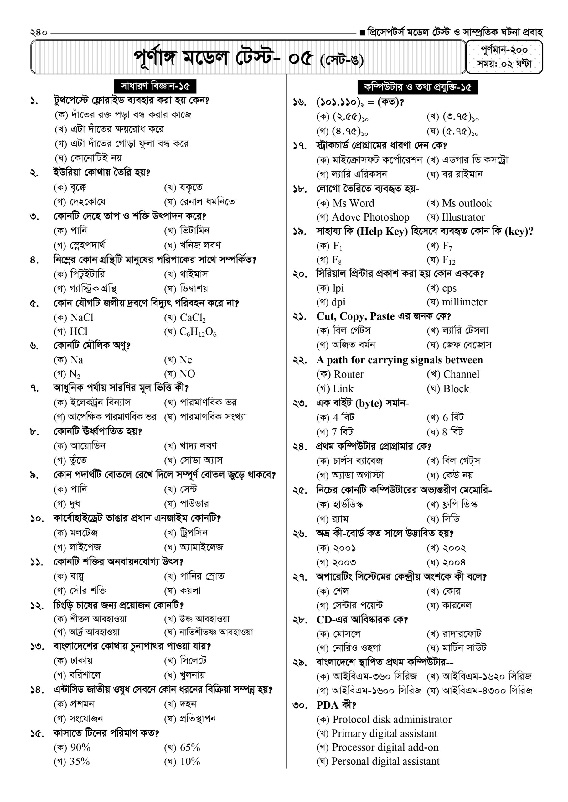 প্রিসেপটর্স মডেল টেস্ট ও সাম্প্রতিক ঘটনা প্রবাহ - Image 19
